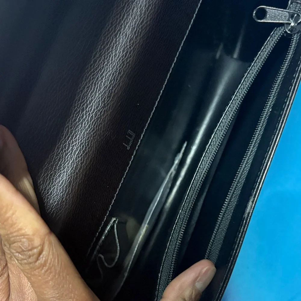 Dunhill Black Leather Clutch